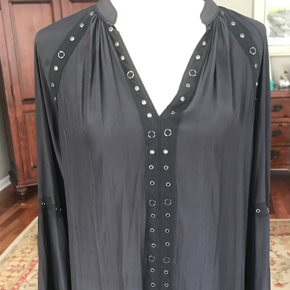Ramy Brook Long Sleeve Black Top